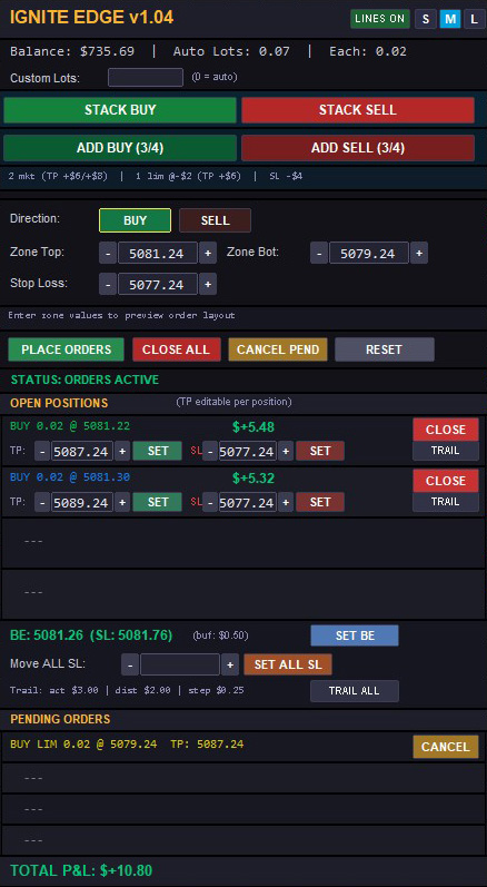 Ignite Edge EA panel v1.04